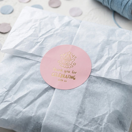 Playful Thank You Stickers for Small Business, Party Animal, 2-Inch Round, 60 Labels | Varikit