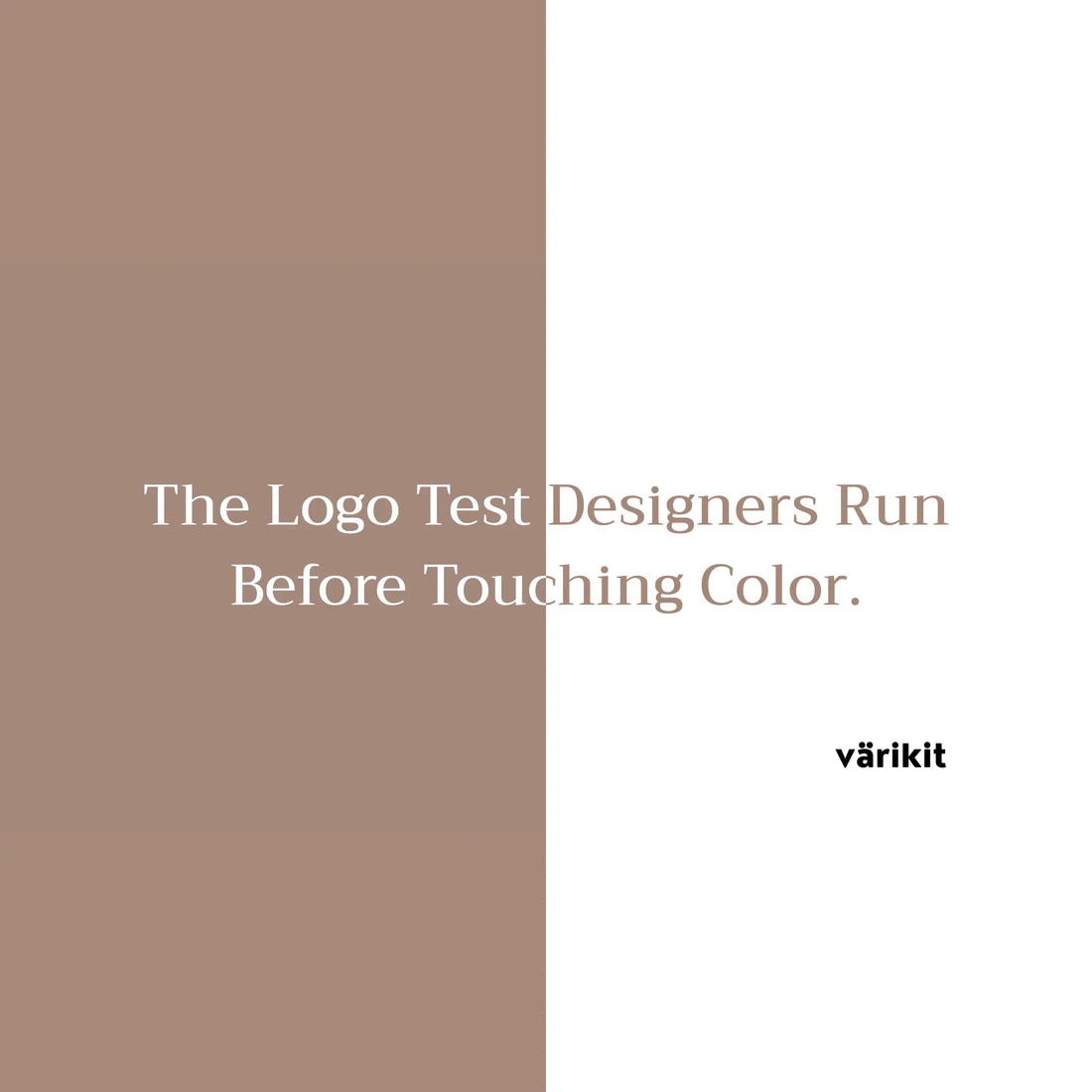 Blog cover image — The Logo Test Designers Run Before Touching Color, by Varikit
