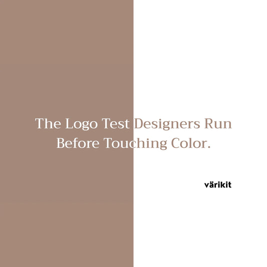 Blog cover image — The Logo Test Designers Run Before Touching Color, by Varikit