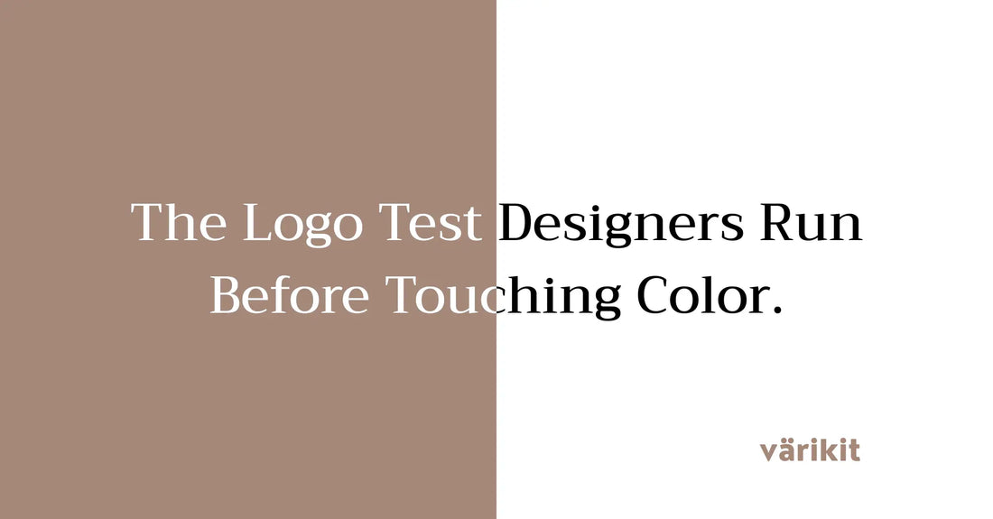 Blog cover image — The Logo Test Designers Run Before Touching Color, by Varikit