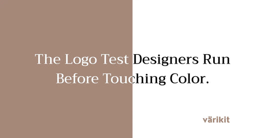Blog cover image — The Logo Test Designers Run Before Touching Color, by Varikit
