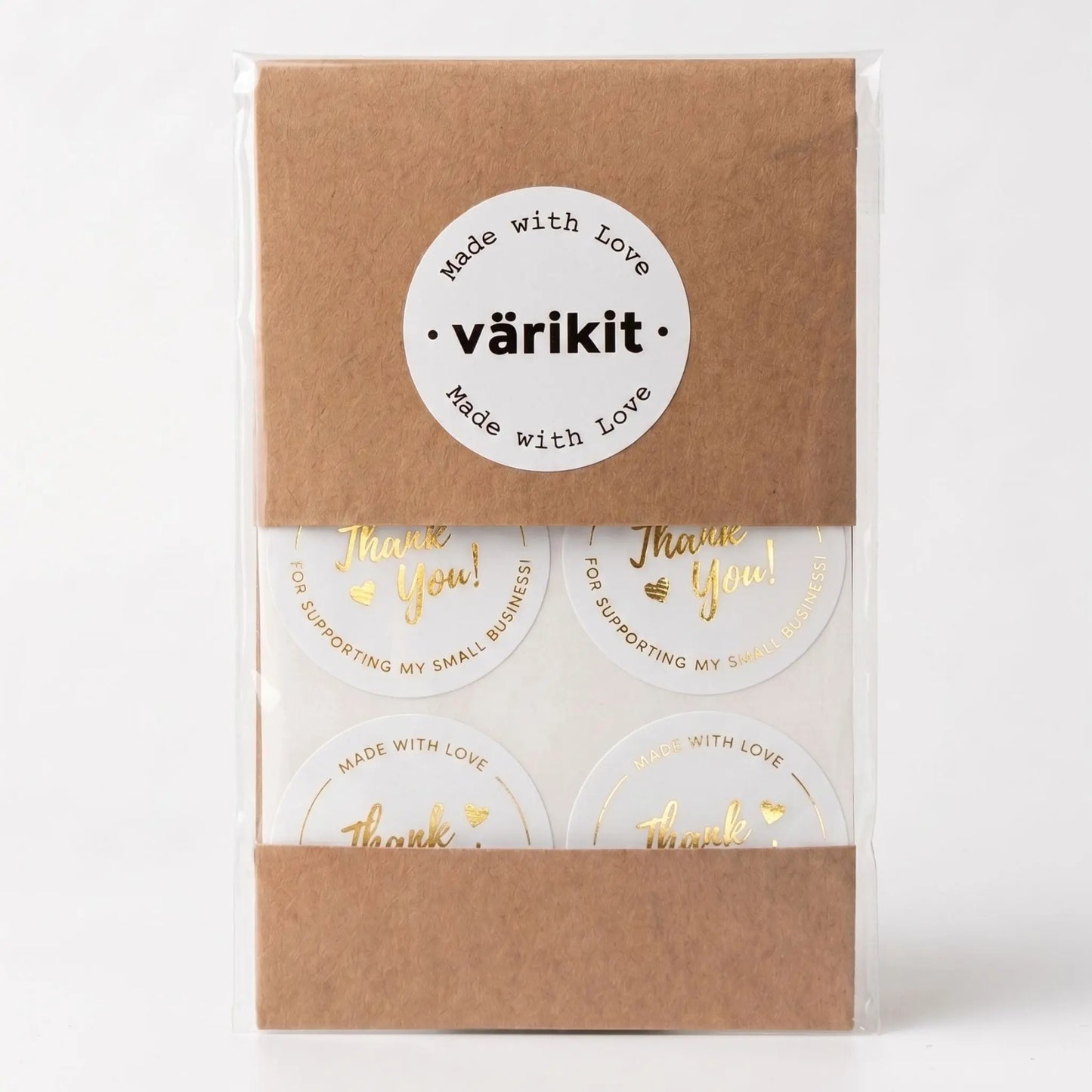 Small business thank you sticker featuring cursive script design