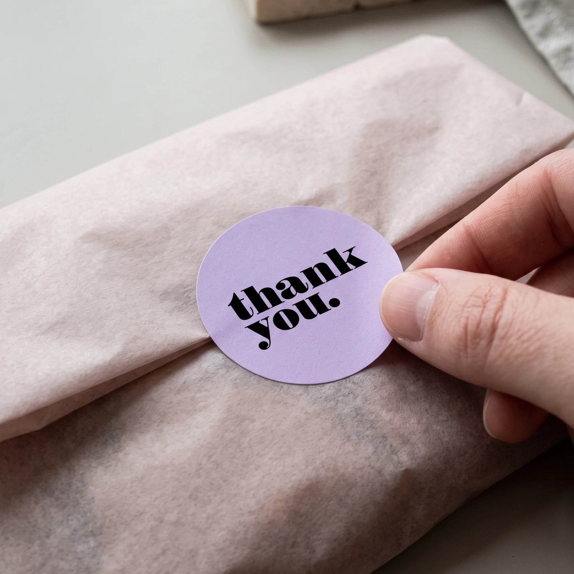 Clean typography finishing the unboxing experience with modern simplicity.