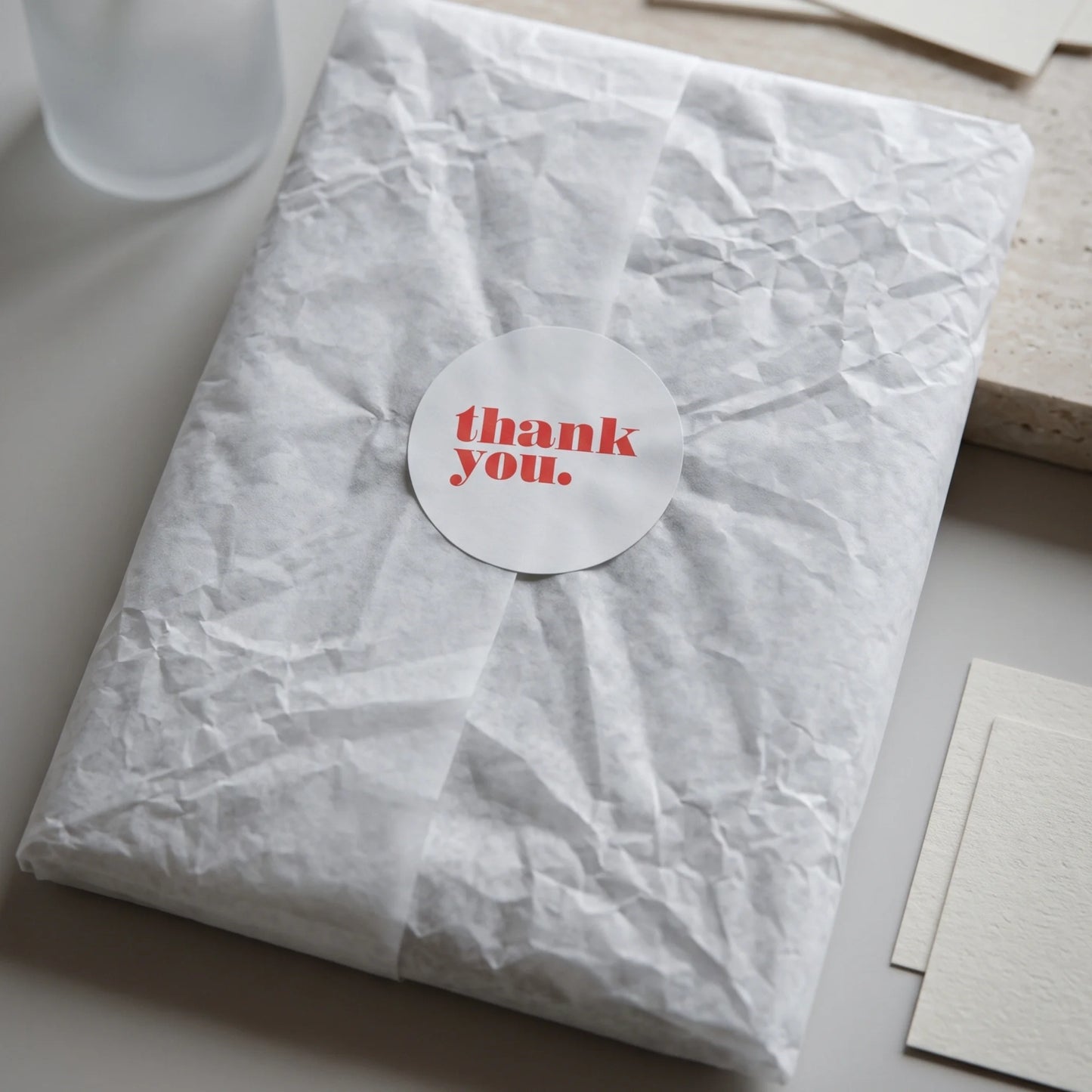 High-contrast bold type securing product packaging for small brands.