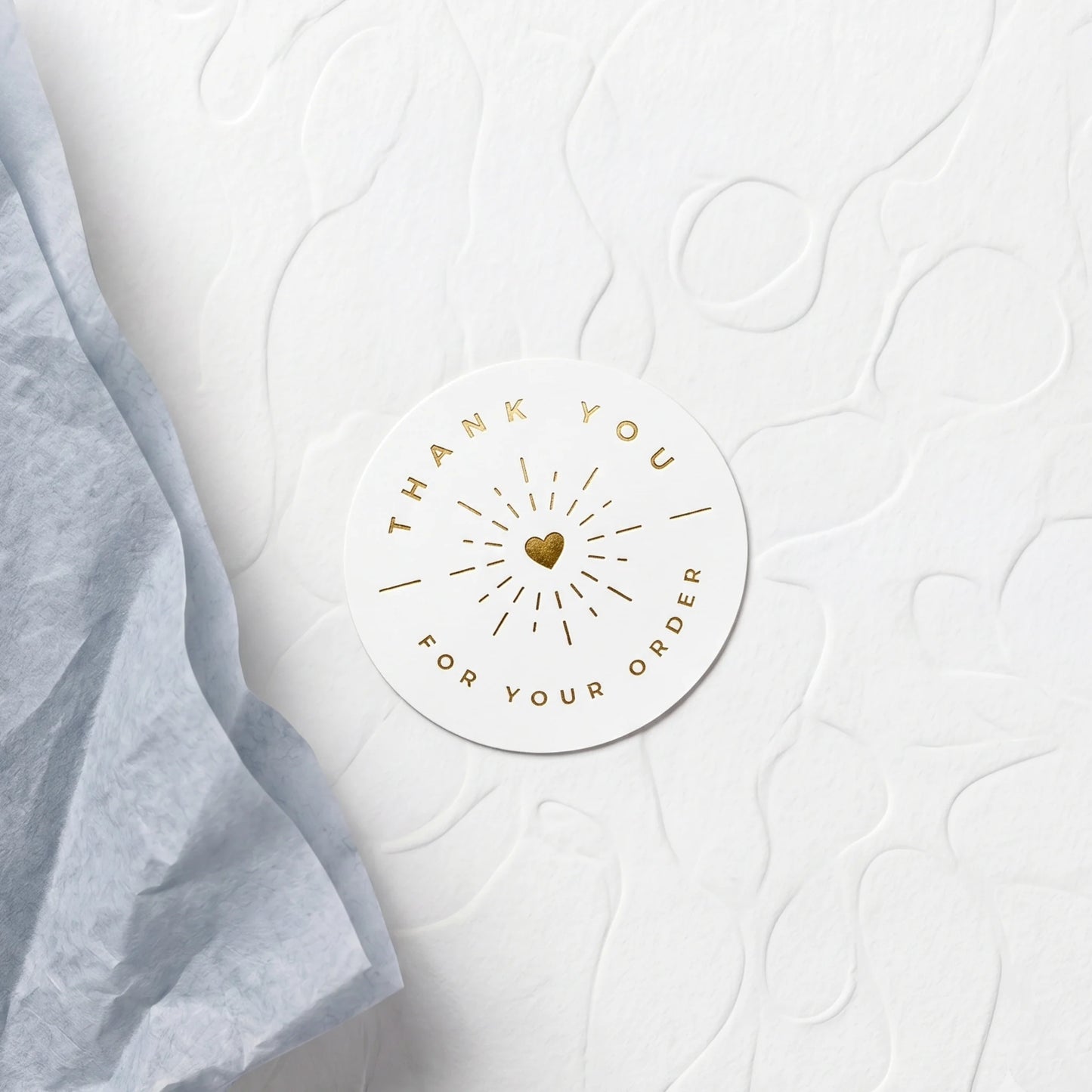 Thank You Stickers for Small Business, Radiant Starburst, 2-Inch Round, 60 Labels | Varikit