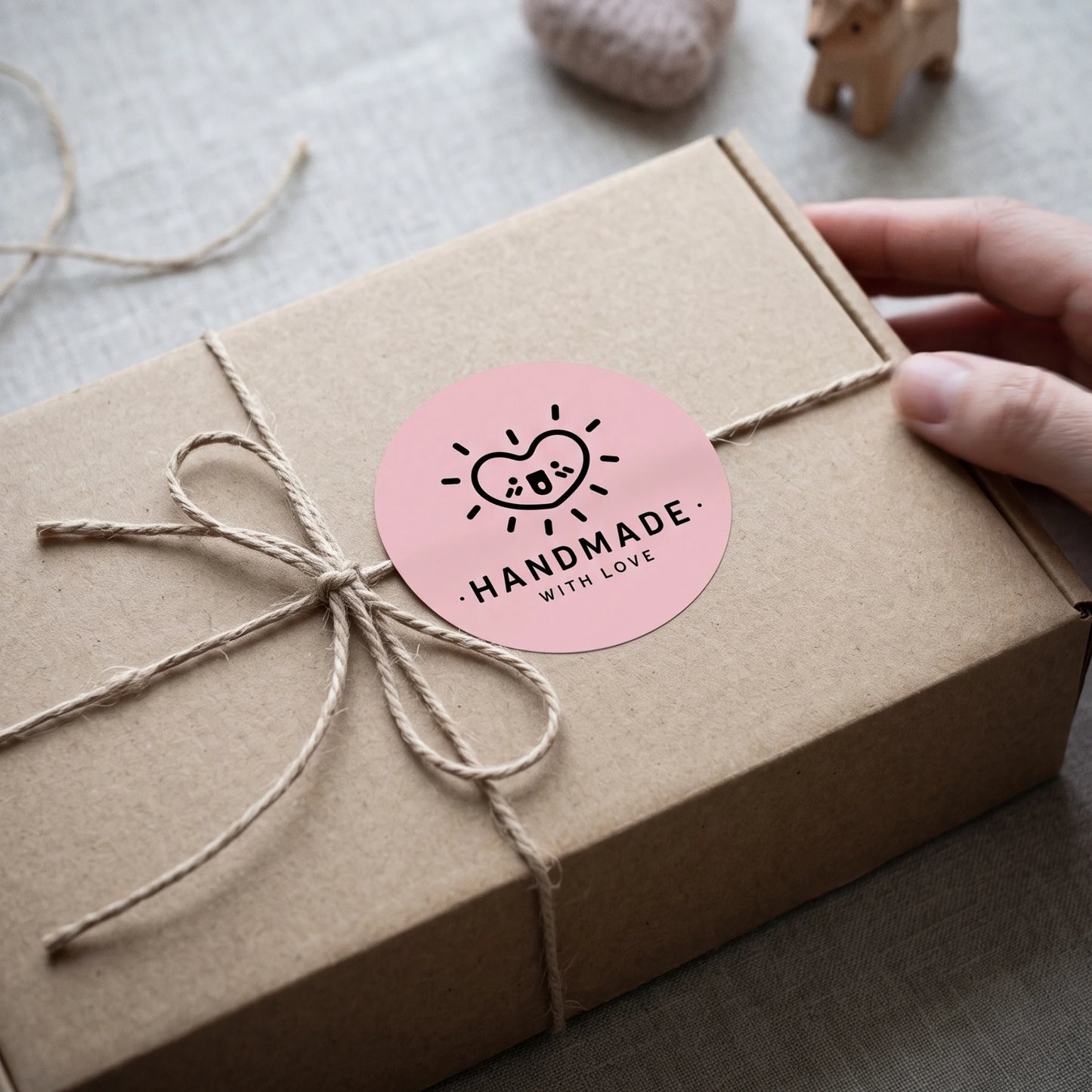 Pegatinas divertidas de agradecimiento para pequeñas empresas, corazón radiante sonriente, redondas de 2 pulgadas, 60 etiquetas | Varikit