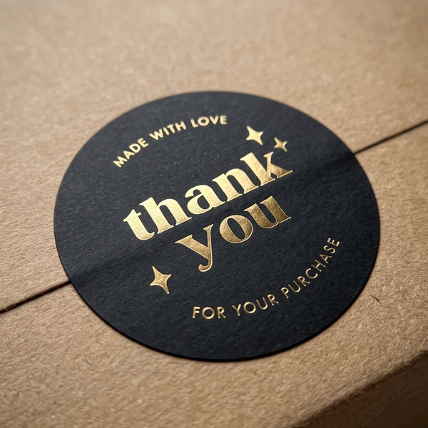 Thank You Stickers for Small Business, Retro Star Design, 2-Inch Round, 60 Labels | Varikit