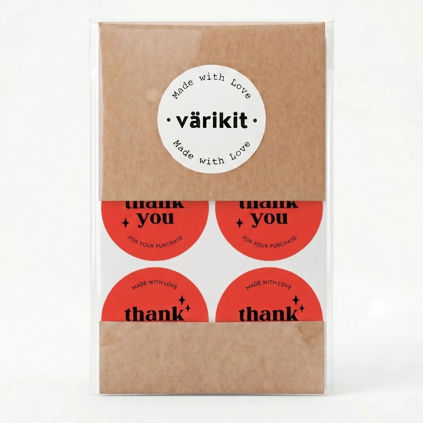 Thank You Stickers for Small Business, Retro Star Design, 2-Inch Round, 60 Labels | Varikit