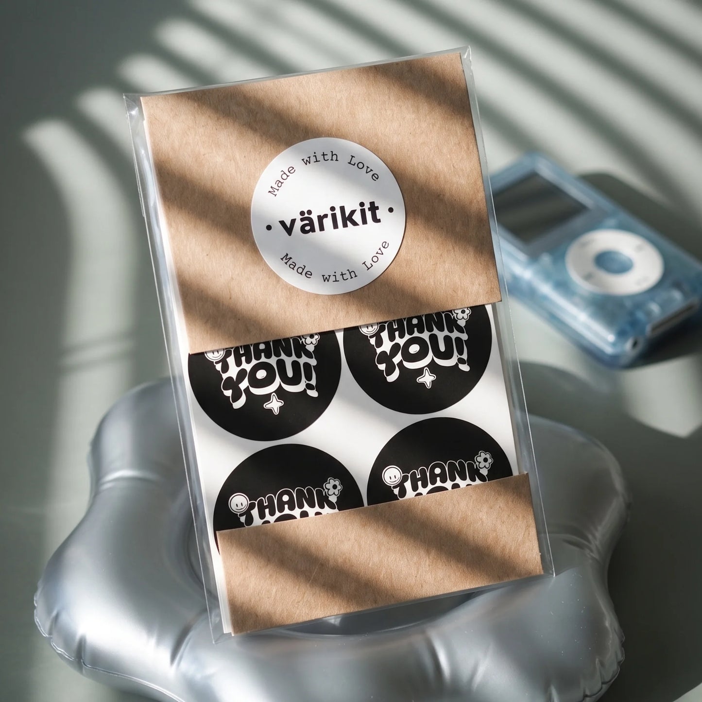 Retro Playful Thank You Stickers for Small Business, Smiley Daisy, 2-Inch Round, 60 Labels | Varikit