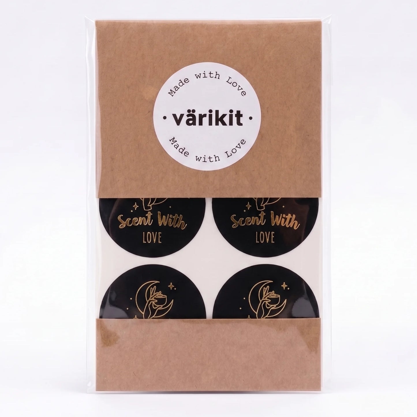 Mystical Celestial Scent With Love Stickers for Small Business, Mystic Candle Hand, 2-Inch Round, 60 Labels | Varikit