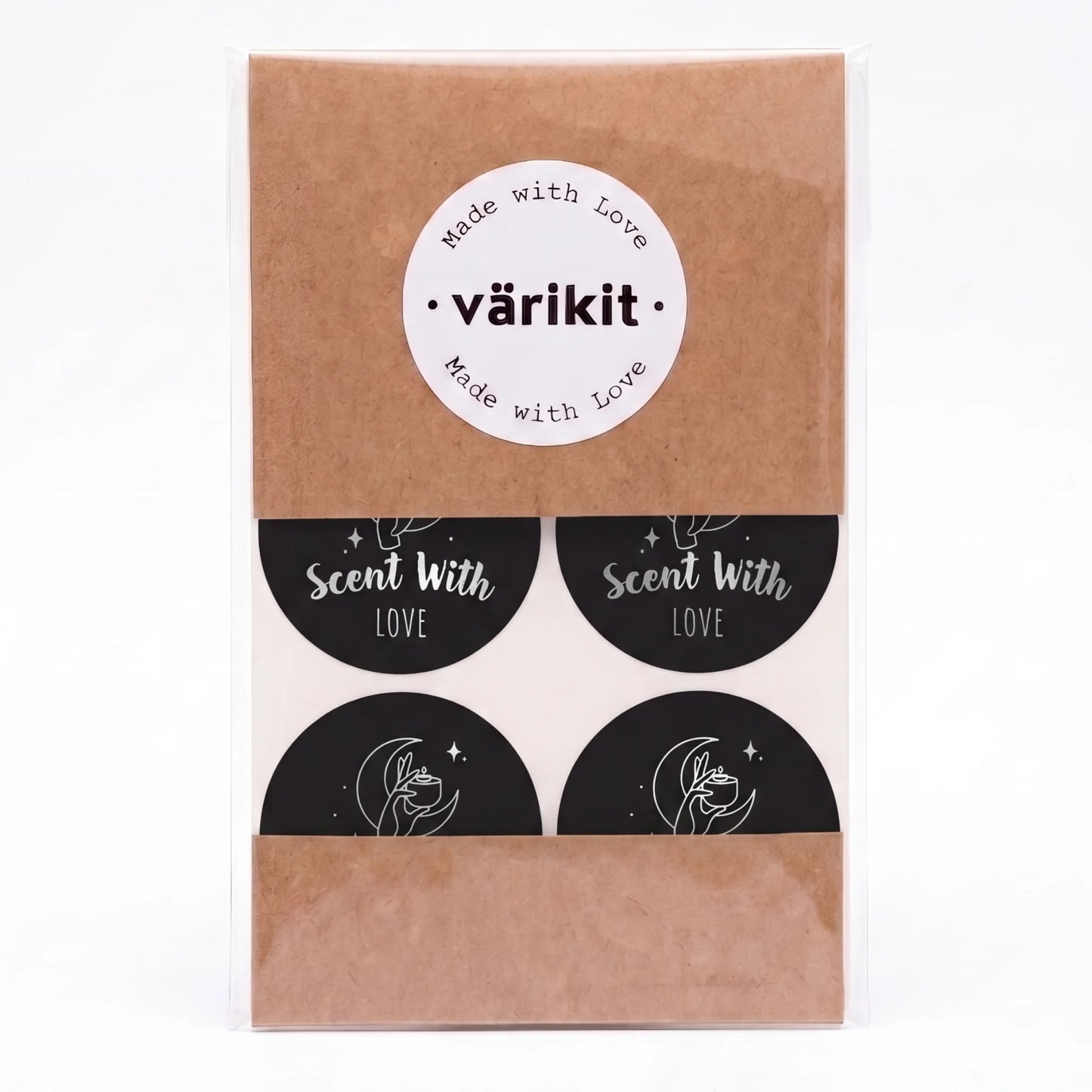 Mystical Celestial Scent With Love Stickers for Small Business, Mystic Candle Hand, 2-Inch Round, 60 Labels | Varikit