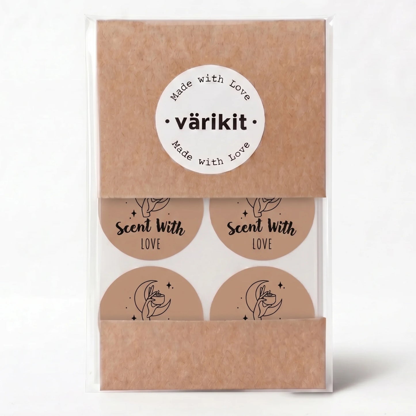 Mystical Celestial Scent With Love Stickers for Small Business, Mystic Candle Hand, 2-Inch Round, 60 Labels | Varikit