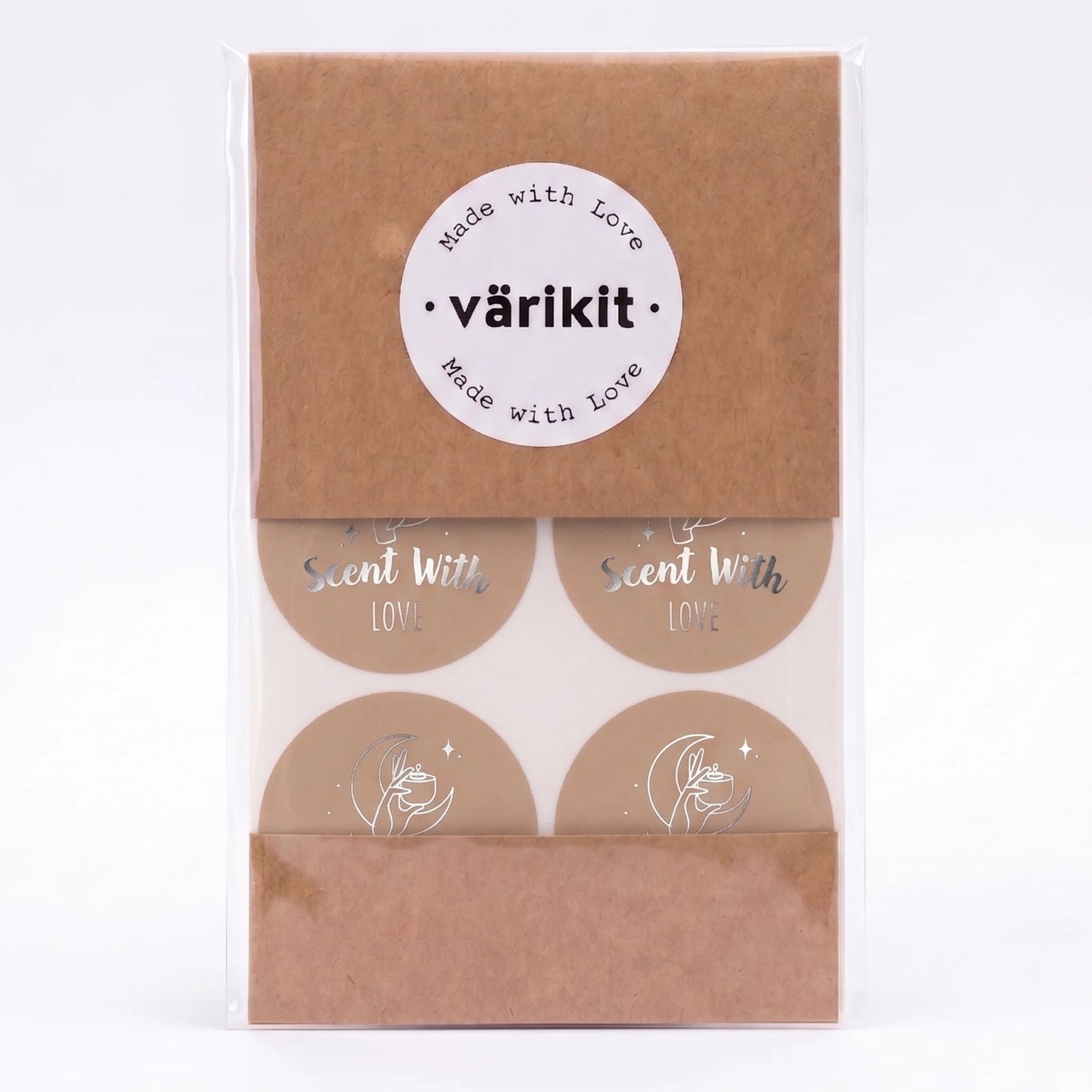Mystical Celestial Scent With Love Stickers for Small Business, Mystic Candle Hand, 2-Inch Round, 60 Labels | Varikit