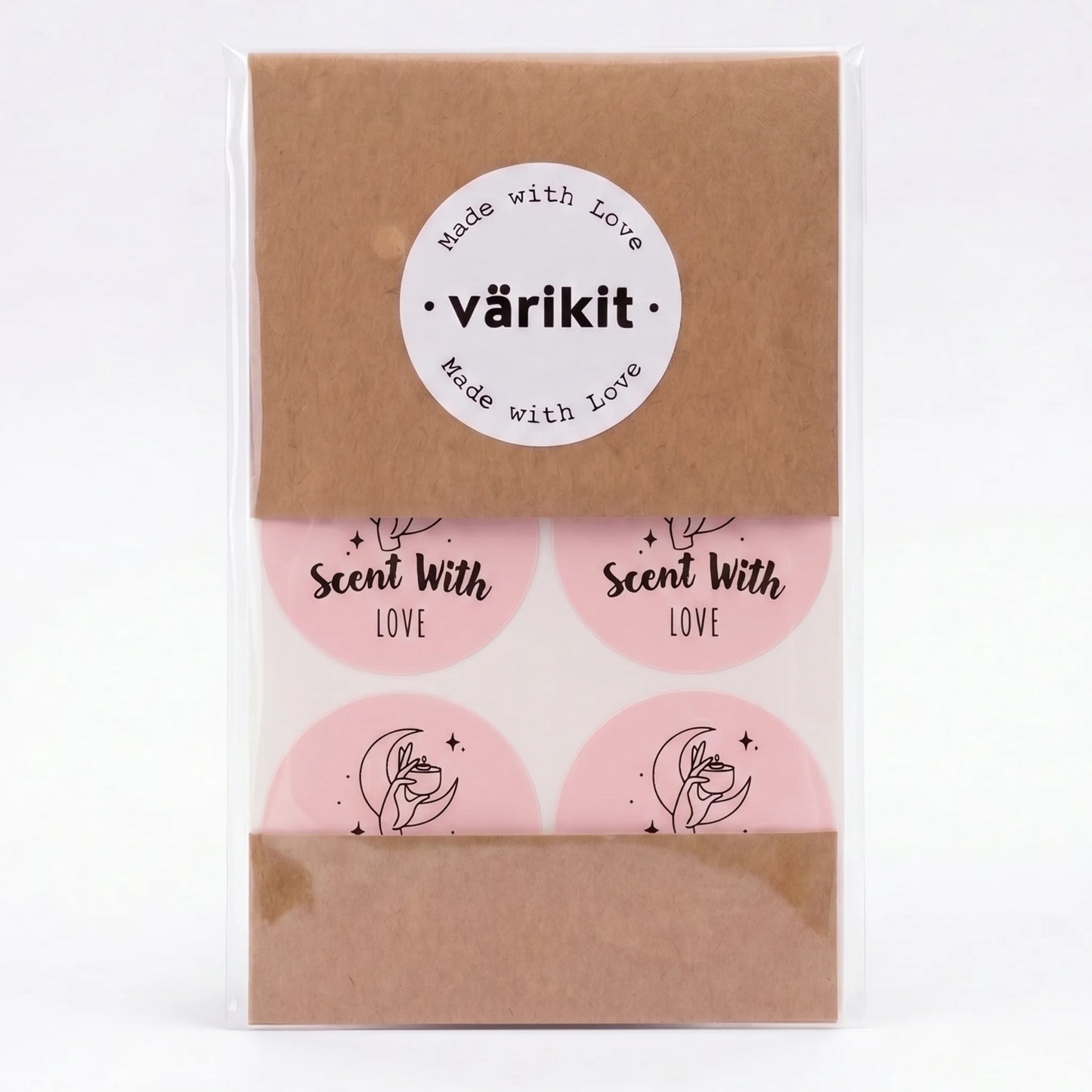 Mystical Celestial Scent With Love Stickers for Small Business, Mystic Candle Hand, 2-Inch Round, 60 Labels | Varikit