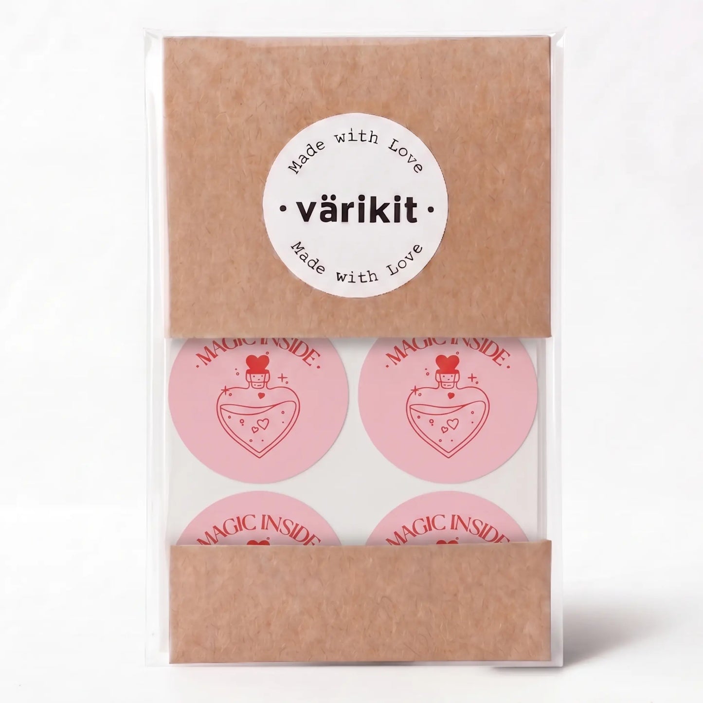 Potion bottle celestial magic inside sticker in pink and red