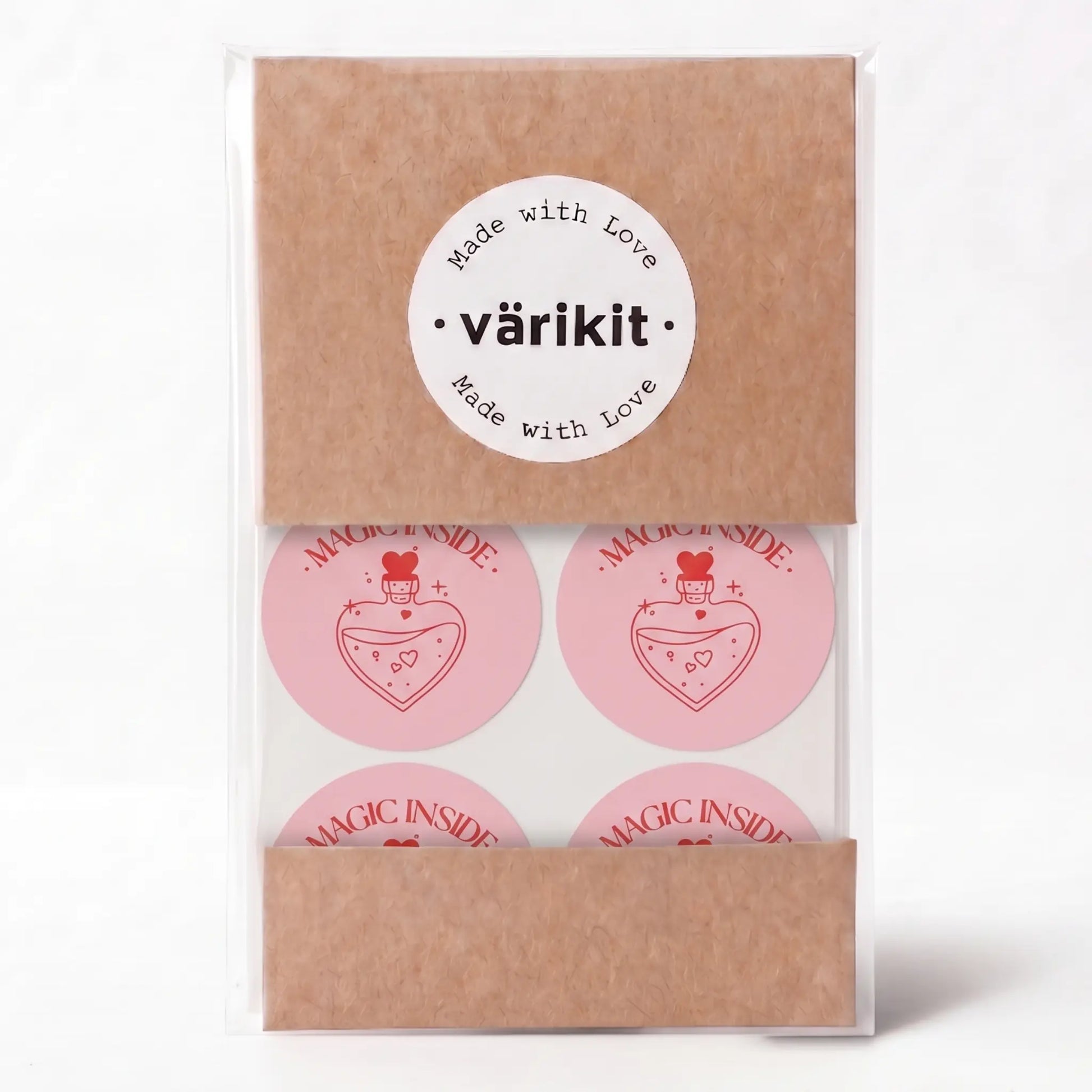Potion bottle celestial magic inside sticker in pink and red