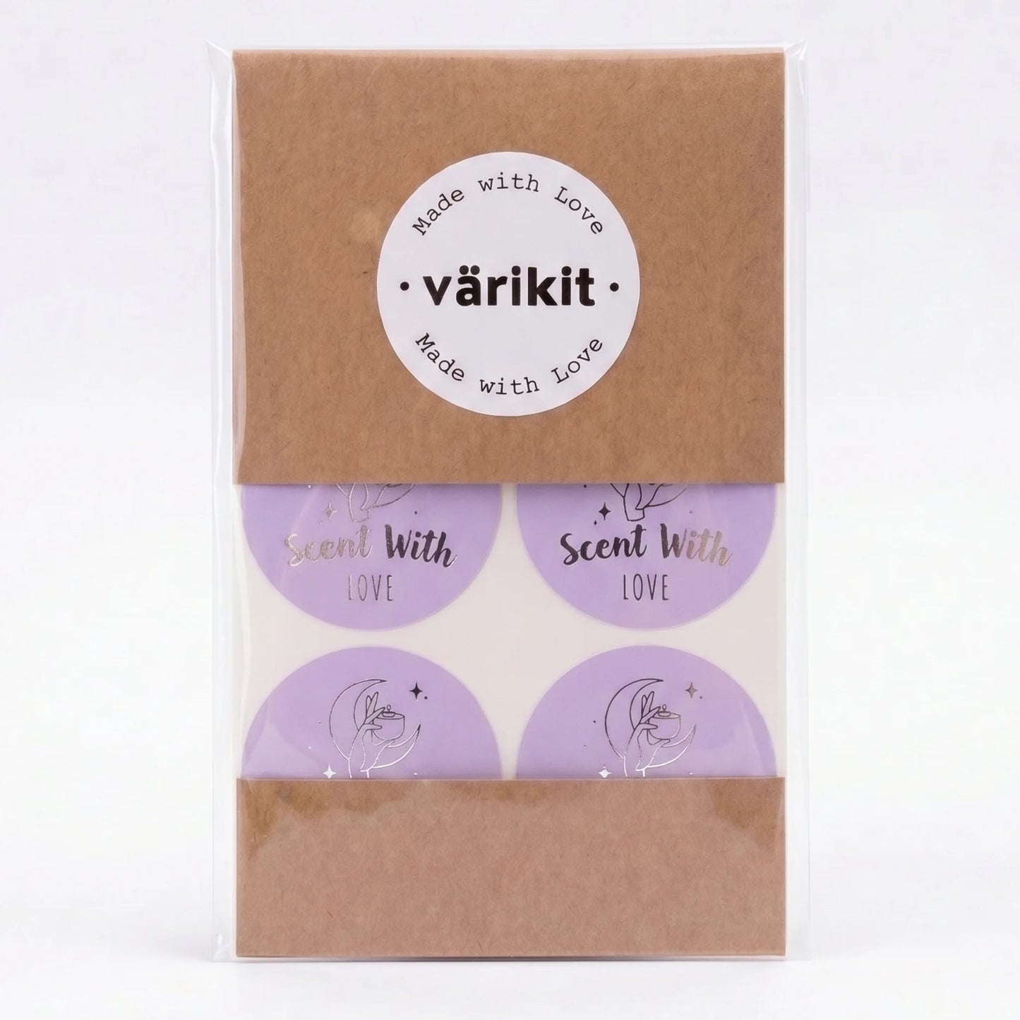 Mystical Celestial Scent With Love Stickers for Small Business, Mystic Candle Hand, 2-Inch Round, 60 Labels | Varikit
