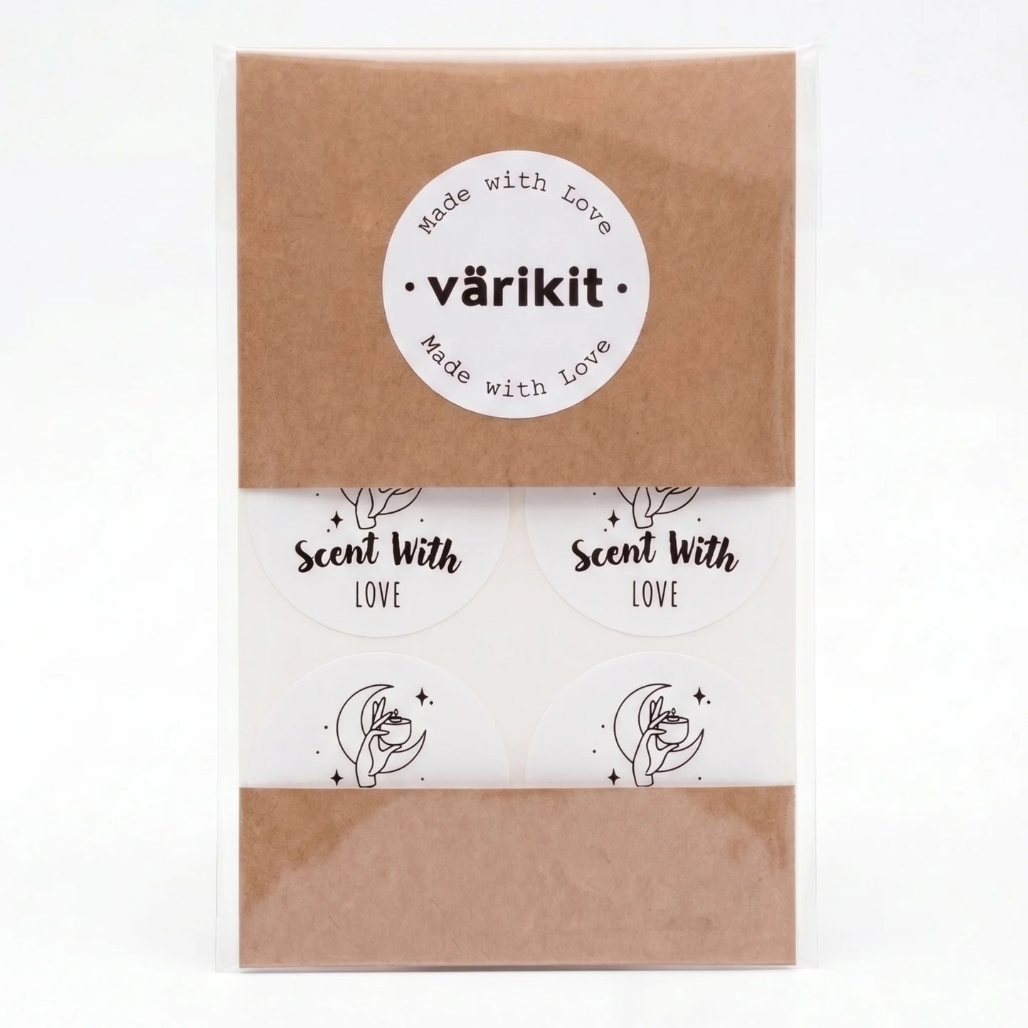 Mystical Celestial Scent With Love Stickers for Small Business, Mystic Candle Hand, 2-Inch Round, 60 Labels | Varikit