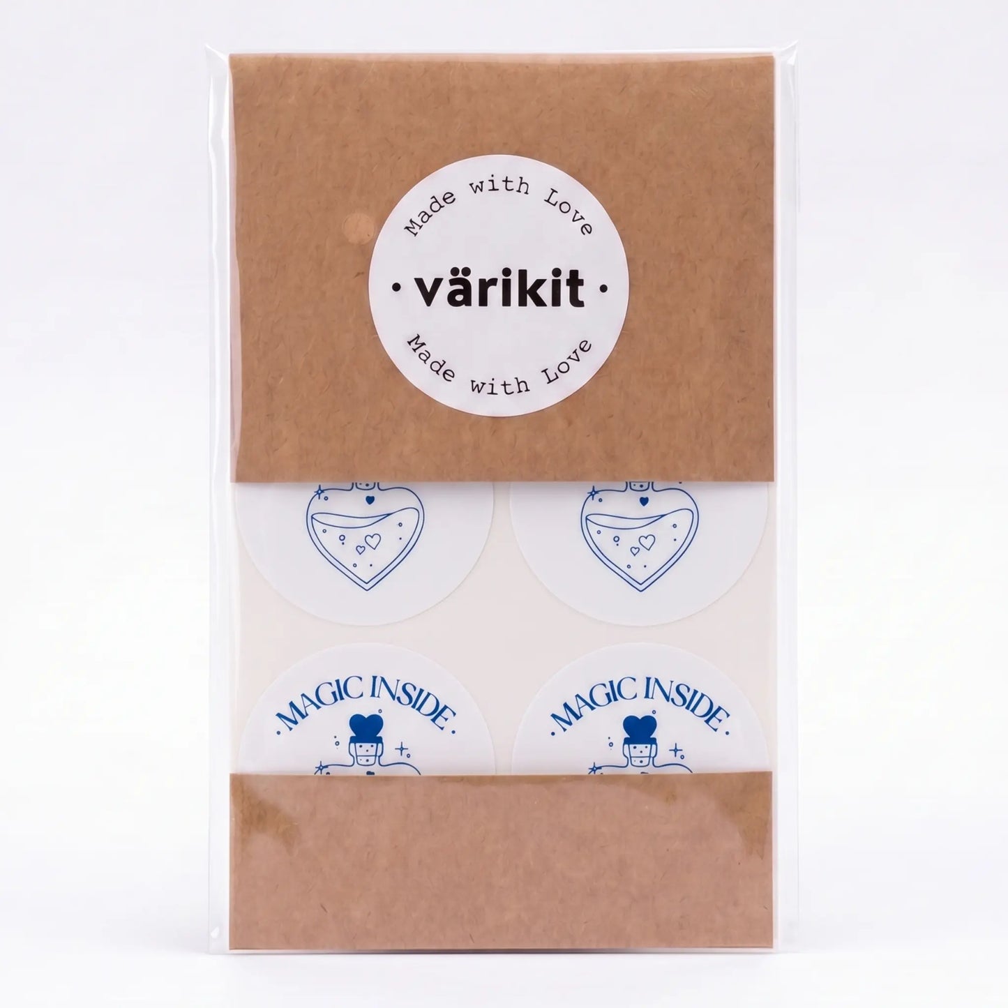 White and blue potion bottle magic inside sticker