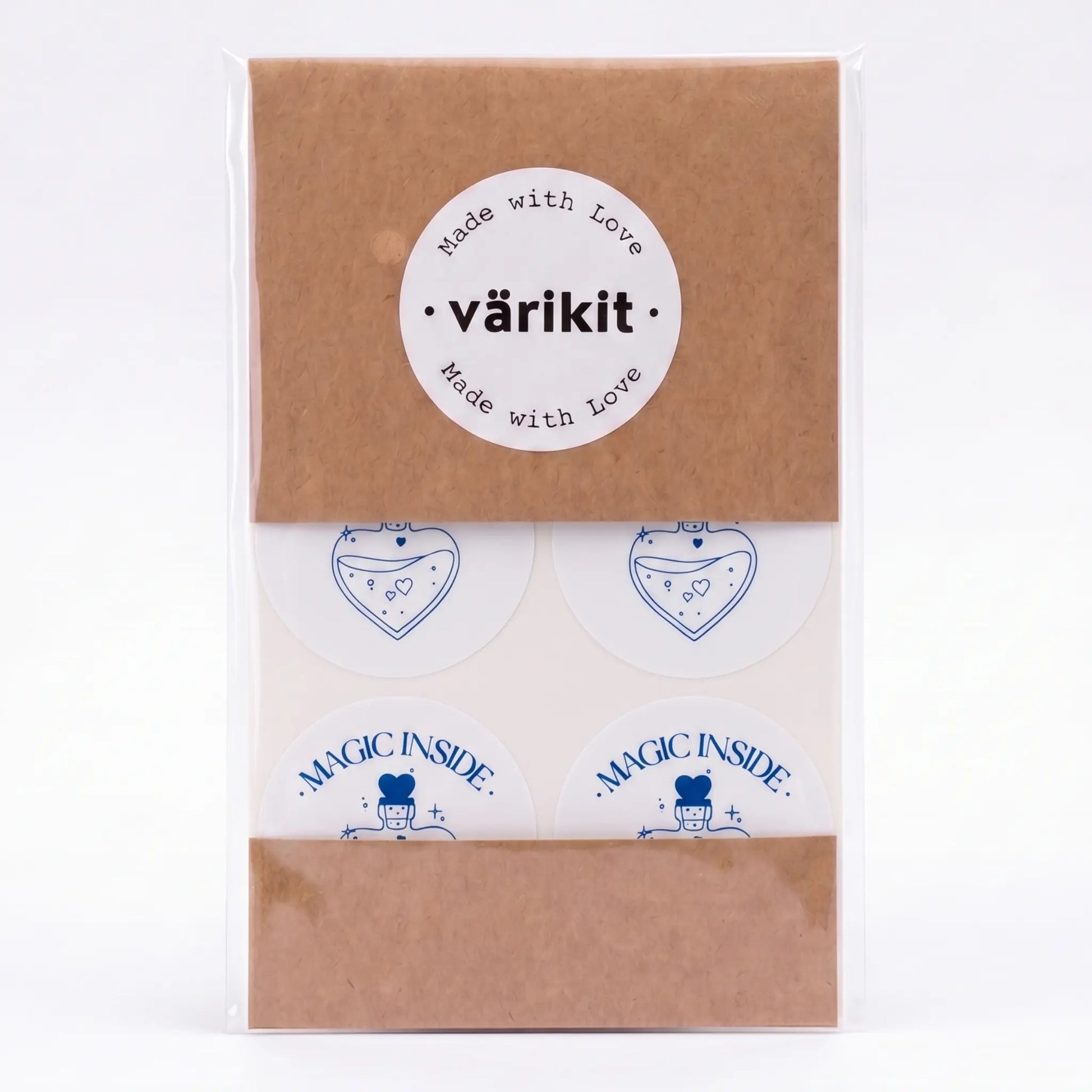 White and blue potion bottle magic inside sticker