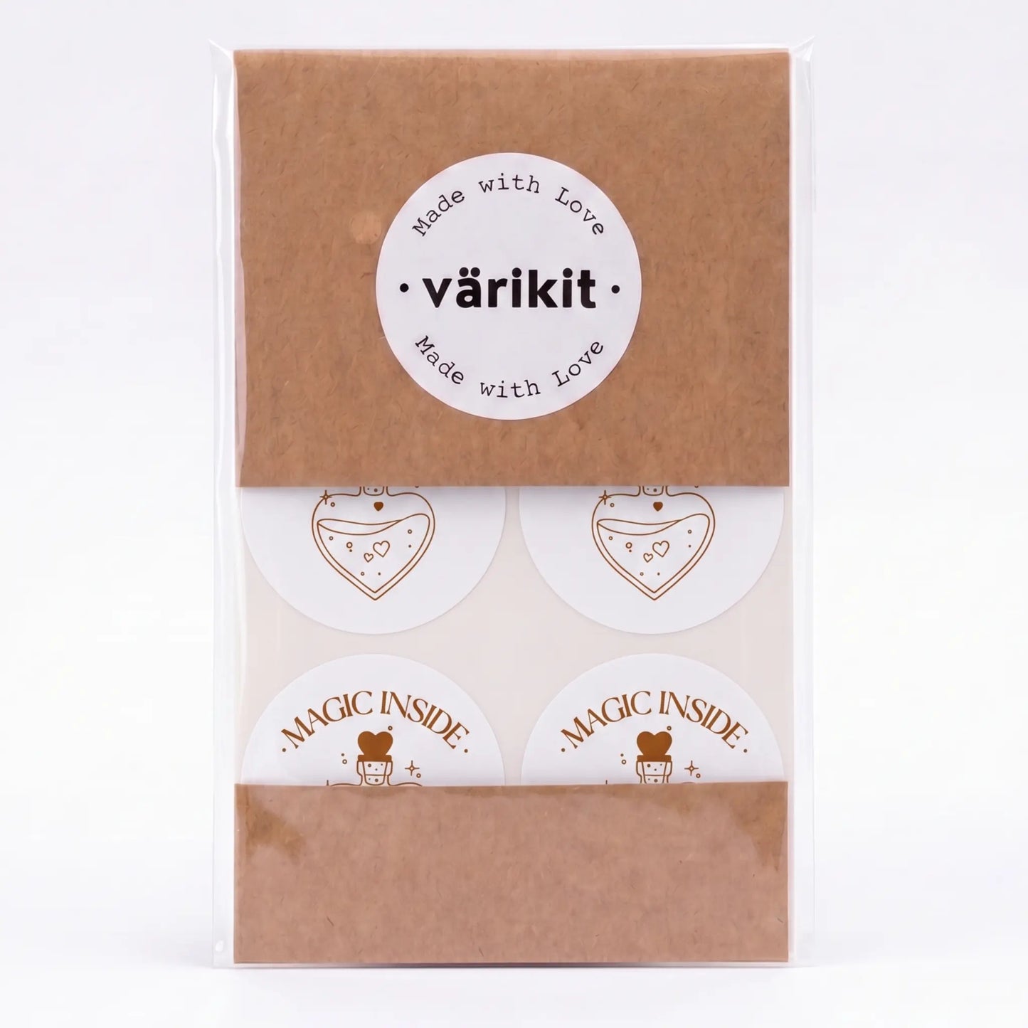 White and coffee potion bottle magic inside sticker