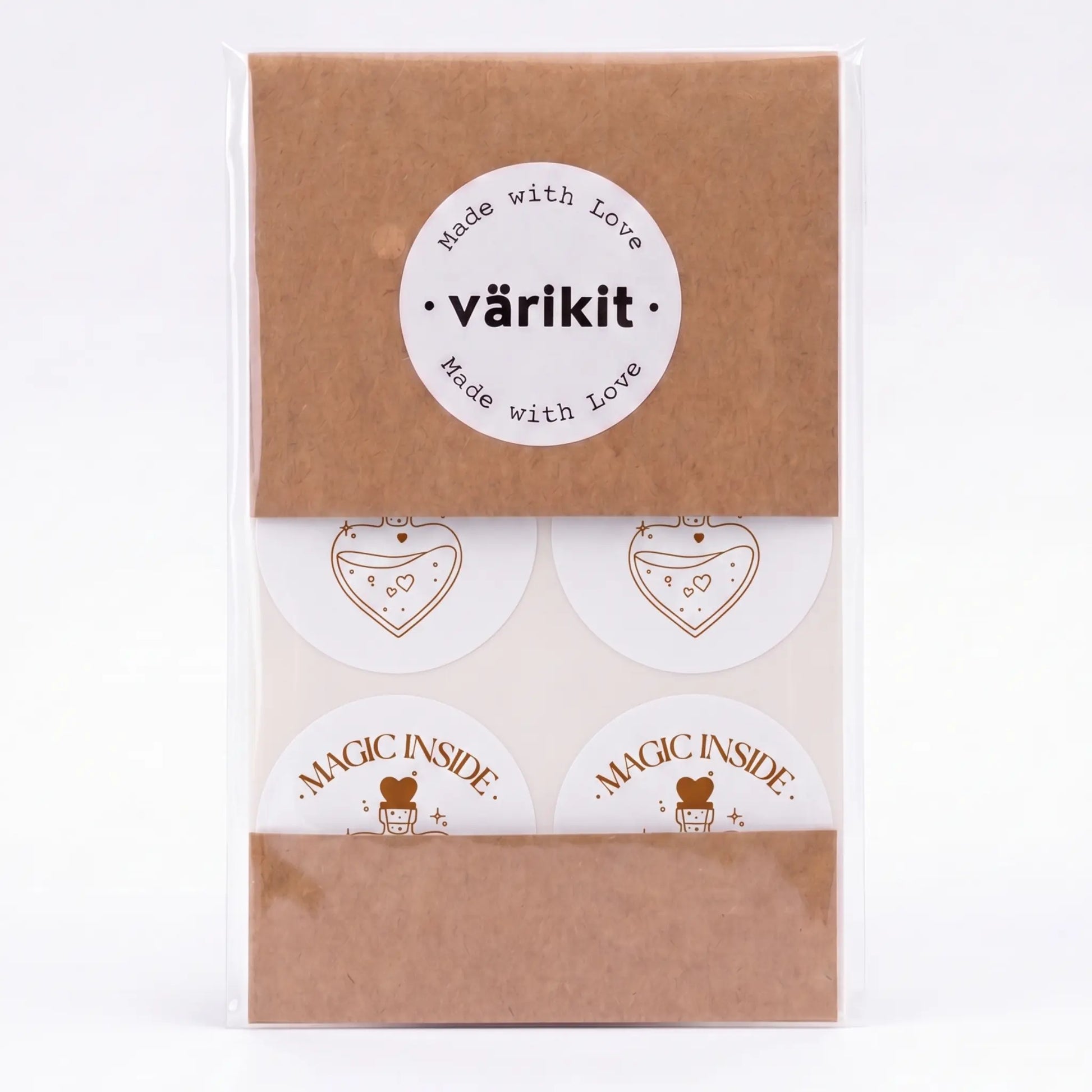 White and coffee potion bottle magic inside sticker