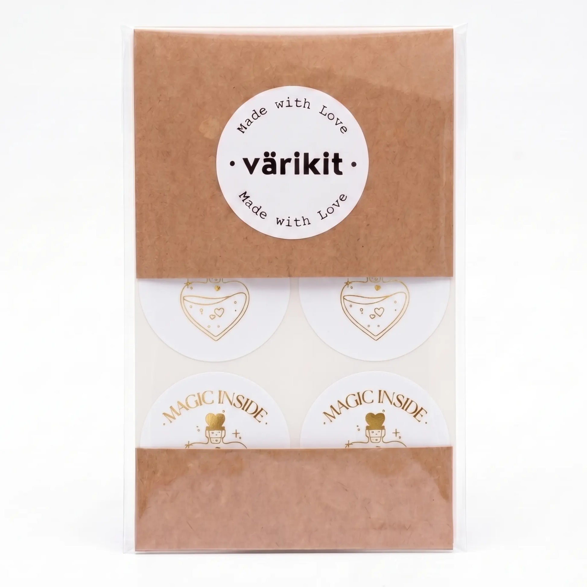 Potion bottle celestial magic inside sticker in white and gold foil