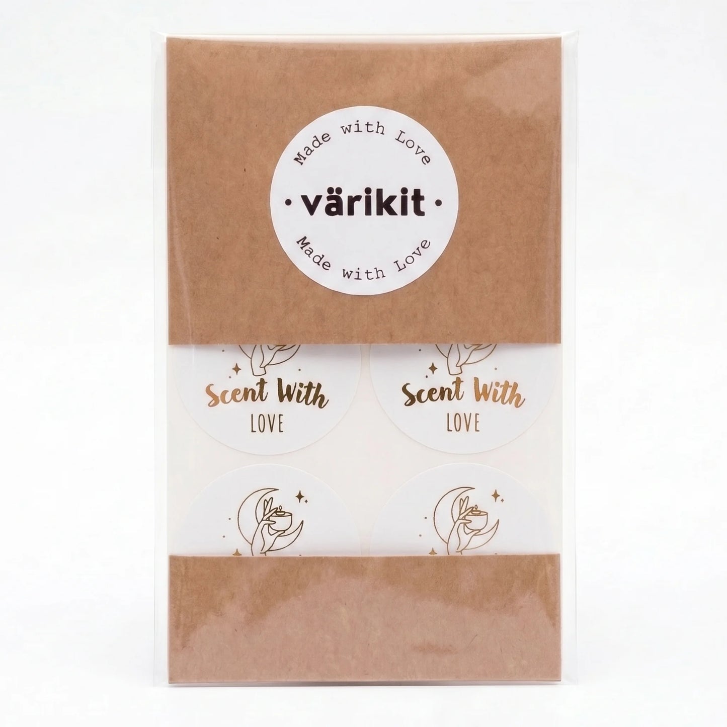 Mystical Celestial Scent With Love Stickers for Small Business, Mystic Candle Hand, 2-Inch Round, 60 Labels | Varikit
