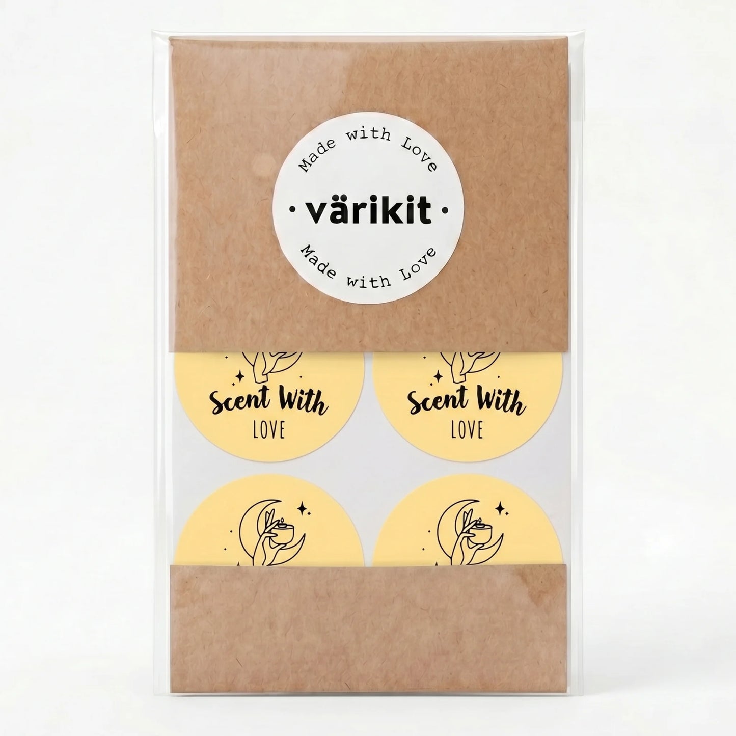 Mystical Celestial Scent With Love Stickers for Small Business, Mystic Candle Hand, 2-Inch Round, 60 Labels | Varikit