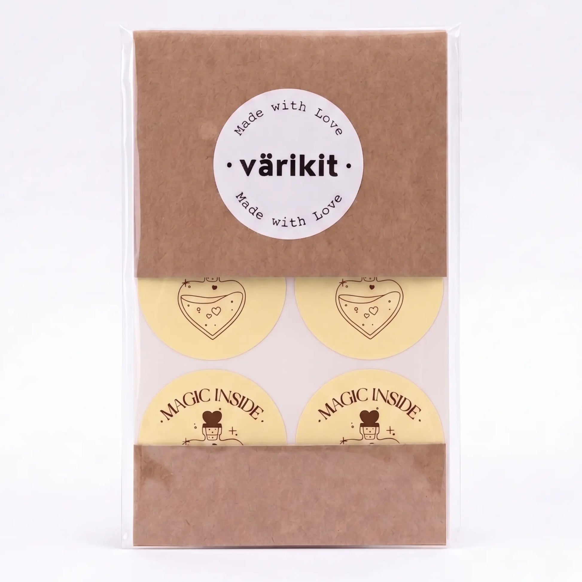 Yellow and coffee potion bottle magic inside sticker