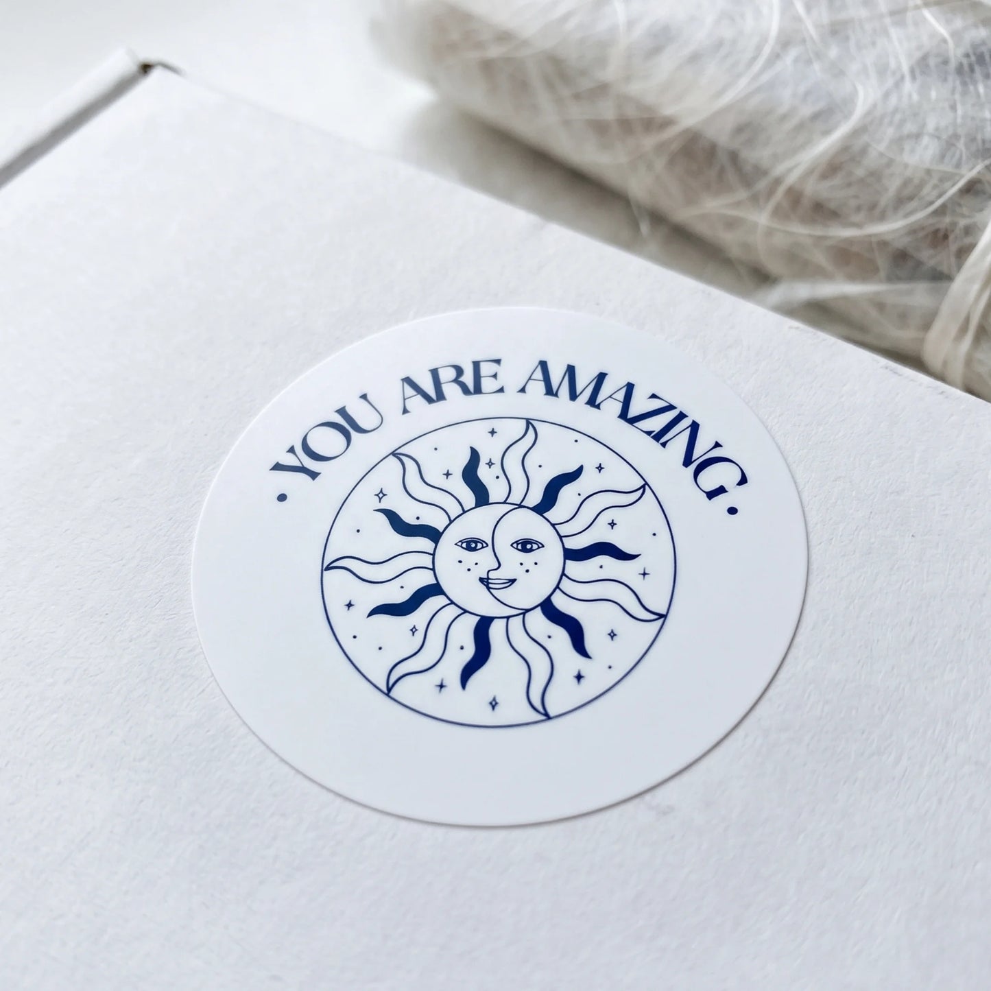 Mystical Celestial Stickers for Small Business, Smiling Sun Moon, 2-Inch Round, 60 Labels | Varikit