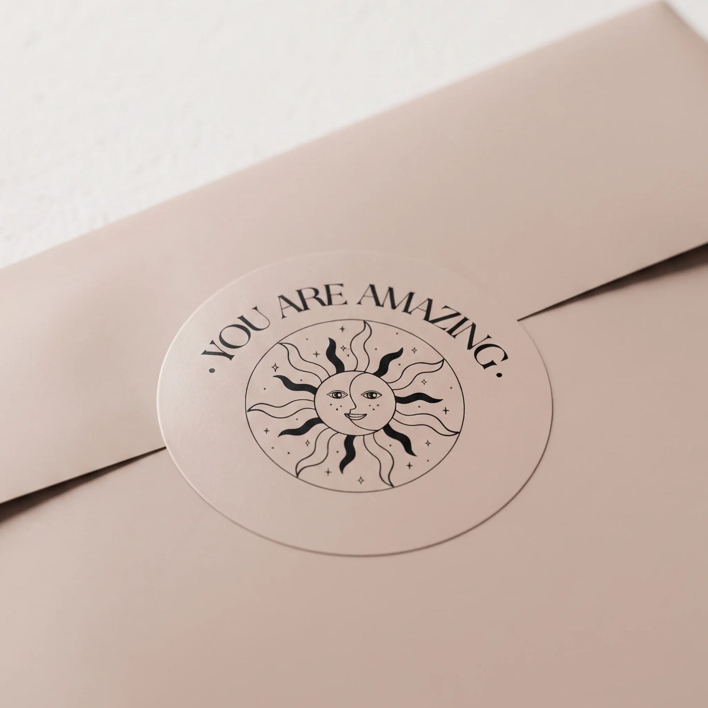 Mystical Celestial Stickers for Small Business, Smiling Sun Moon, 2-Inch Round, 60 Labels | Varikit
