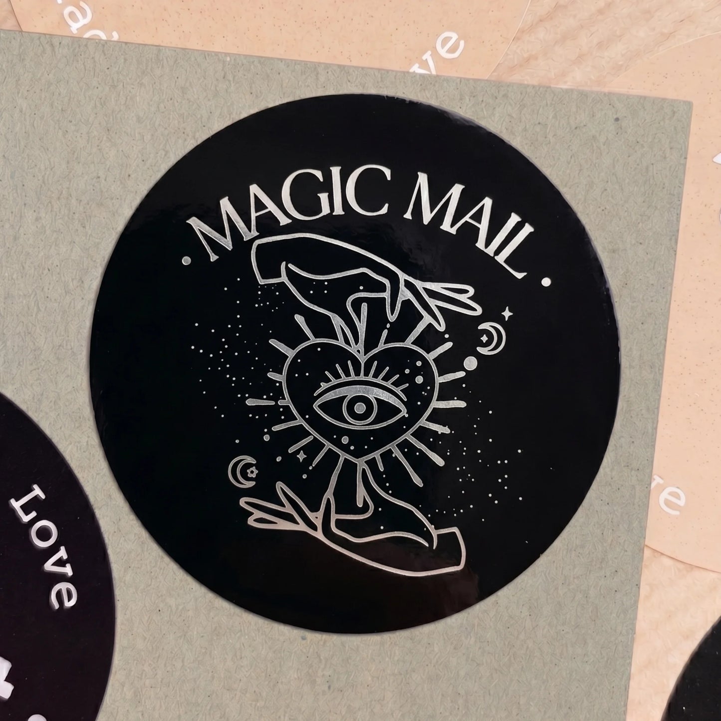 Mystical Celestial Stickers for Small Business, All-Seeing Eye Heart, 2-Inch Round, 60 Labels | Varikit