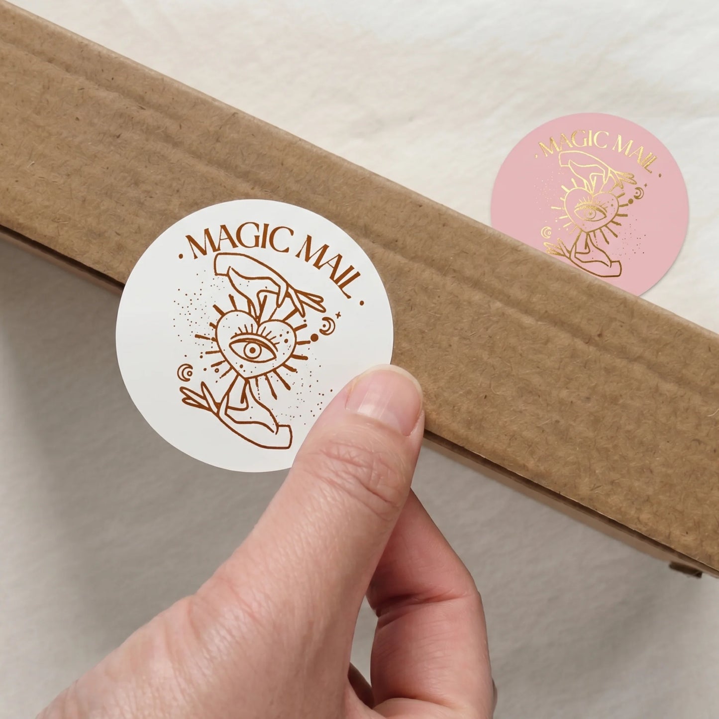 Mystical Celestial Stickers for Small Business, All-Seeing Eye Heart, 2-Inch Round, 60 Labels | Varikit