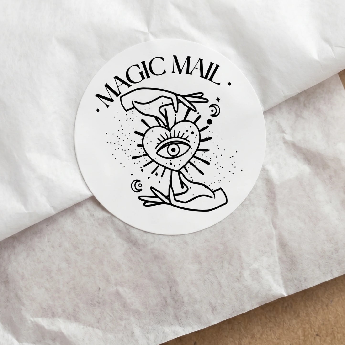 Mystical Celestial Stickers for Small Business, All-Seeing Eye Heart, 2-Inch Round, 60 Labels | Varikit