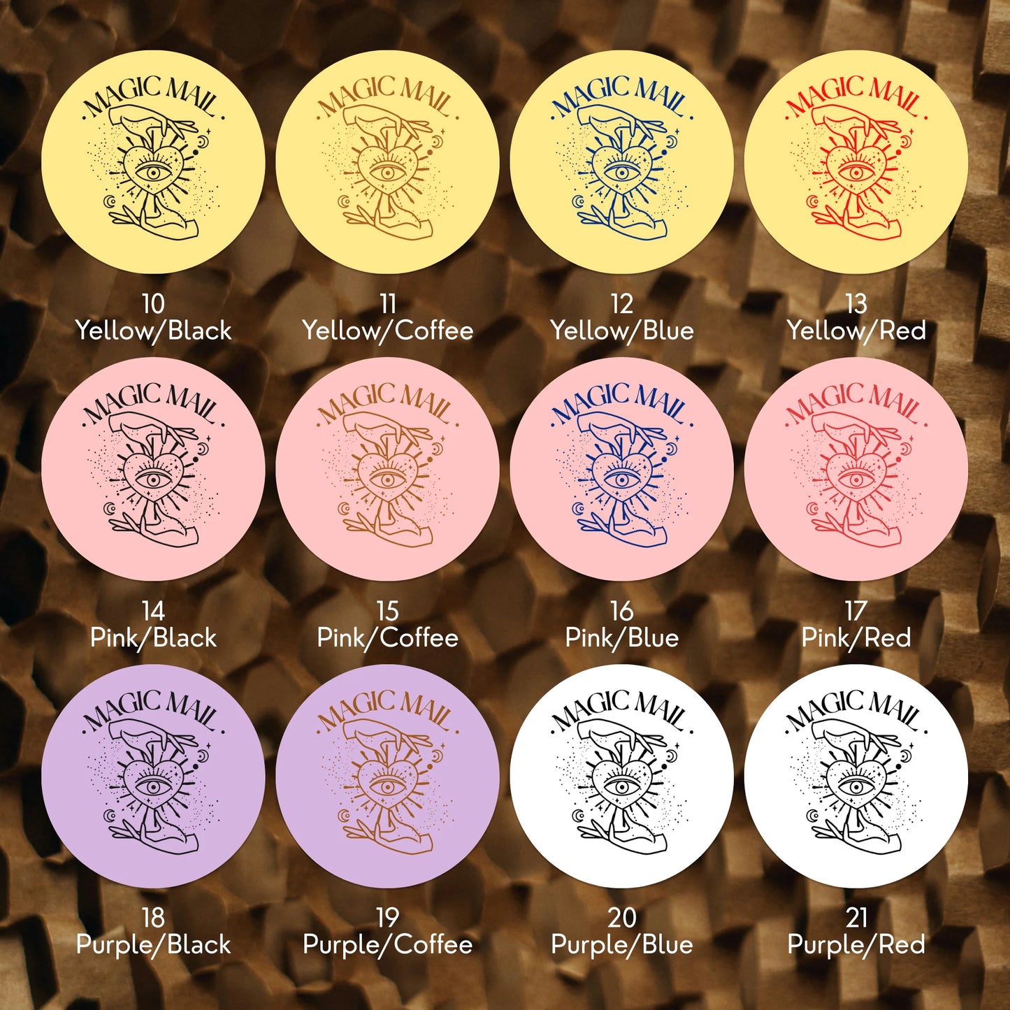 Mystical Celestial Stickers for Small Business, All-Seeing Eye Heart, 2-Inch Round, 60 Labels | Varikit