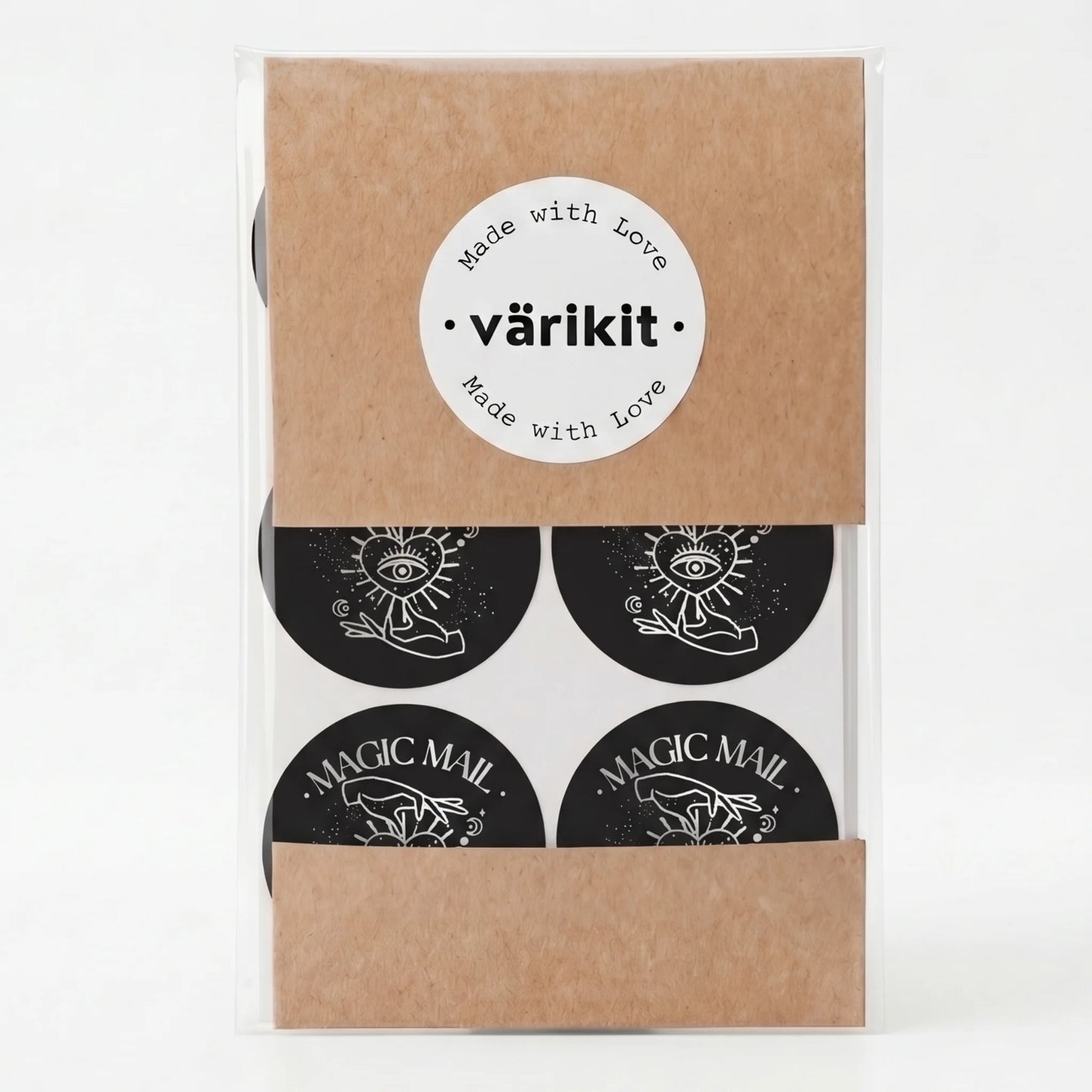 Mystical Celestial Stickers for Small Business, All-Seeing Eye Heart, 2-Inch Round, 60 Labels | Varikit