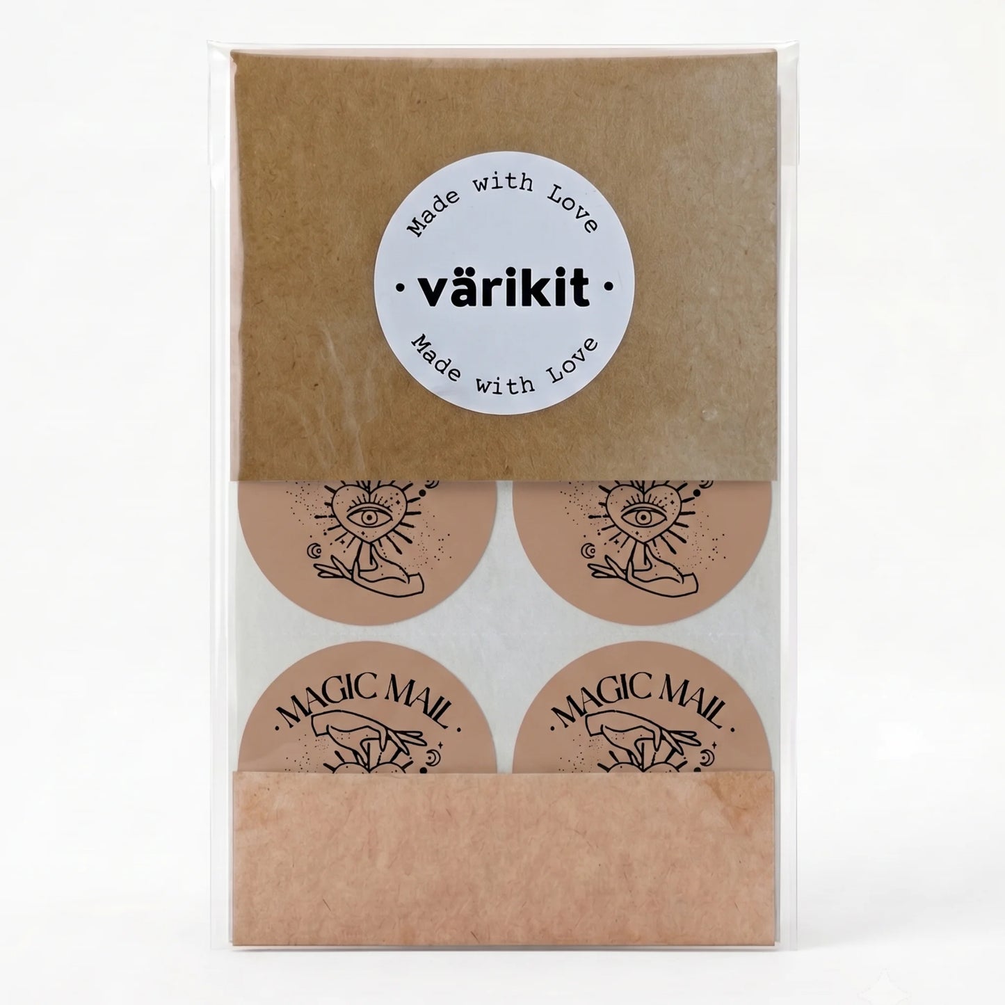 Mystical Celestial Stickers for Small Business, All-Seeing Eye Heart, 2-Inch Round, 60 Labels | Varikit