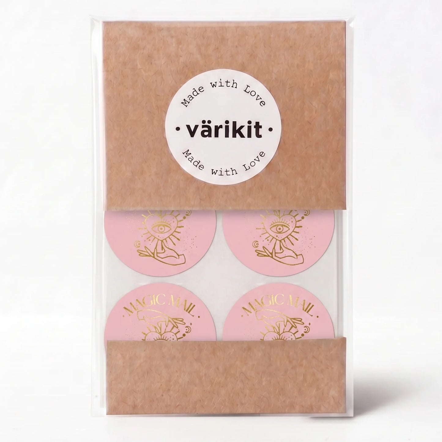 Mystical Celestial Stickers for Small Business, All-Seeing Eye Heart, 2-Inch Round, 60 Labels | Varikit