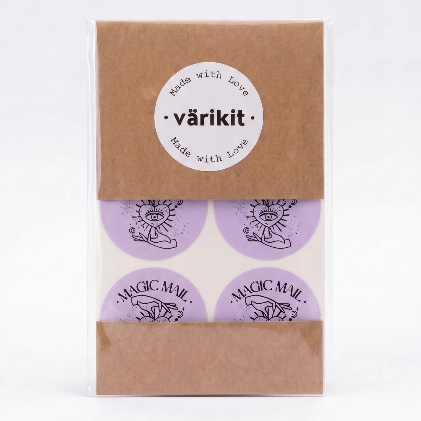 Mystical Celestial Stickers for Small Business, All-Seeing Eye Heart, 2-Inch Round, 60 Labels | Varikit