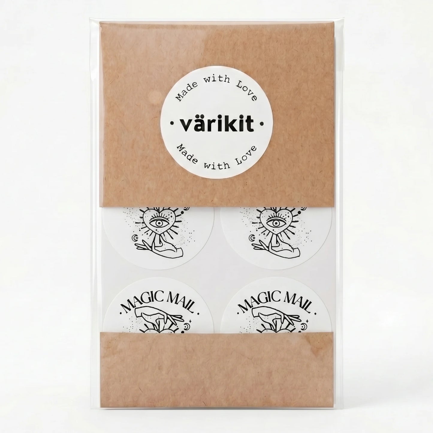 Mystical Celestial Stickers for Small Business, All-Seeing Eye Heart, 2-Inch Round, 60 Labels | Varikit