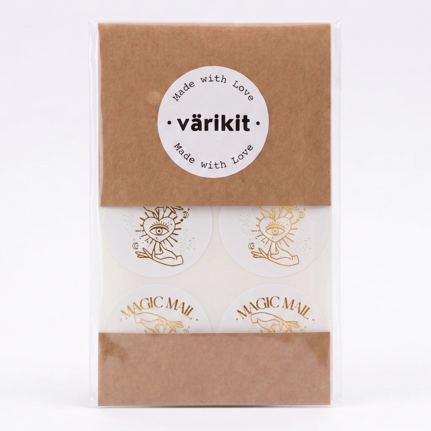 Mystical Celestial Stickers for Small Business, All-Seeing Eye Heart, 2-Inch Round, 60 Labels | Varikit