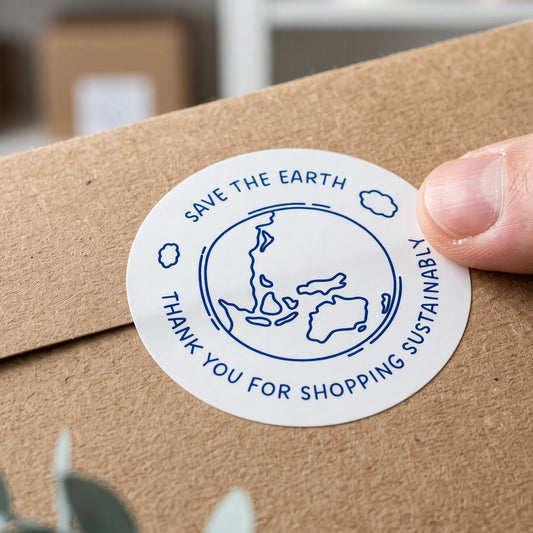 Handwritten Thank You Stickers for Small Business, Eco Doodle Earth, 2-Inch Round, 60 Labels | Varikit