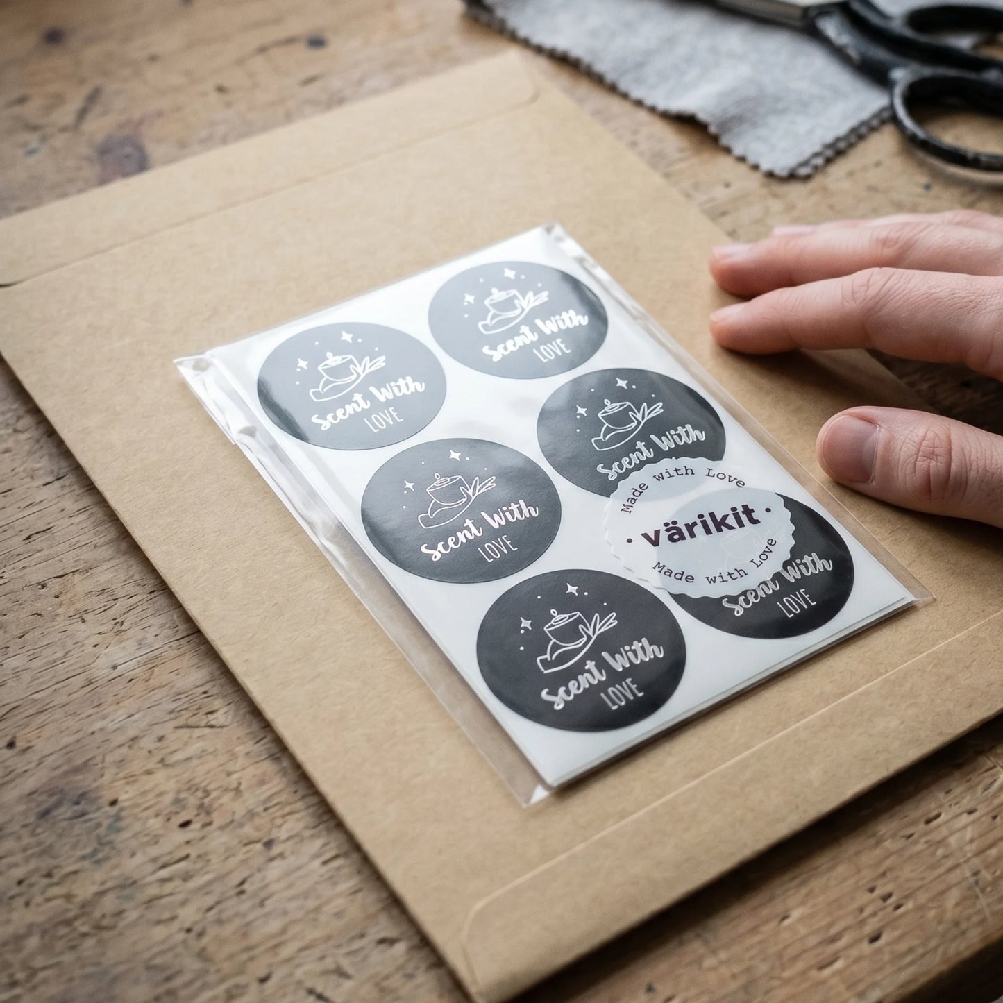 Scent with Love Stickers for Small Business, Celestial Style, 2-Inch Round, 60 Labels | Varikit