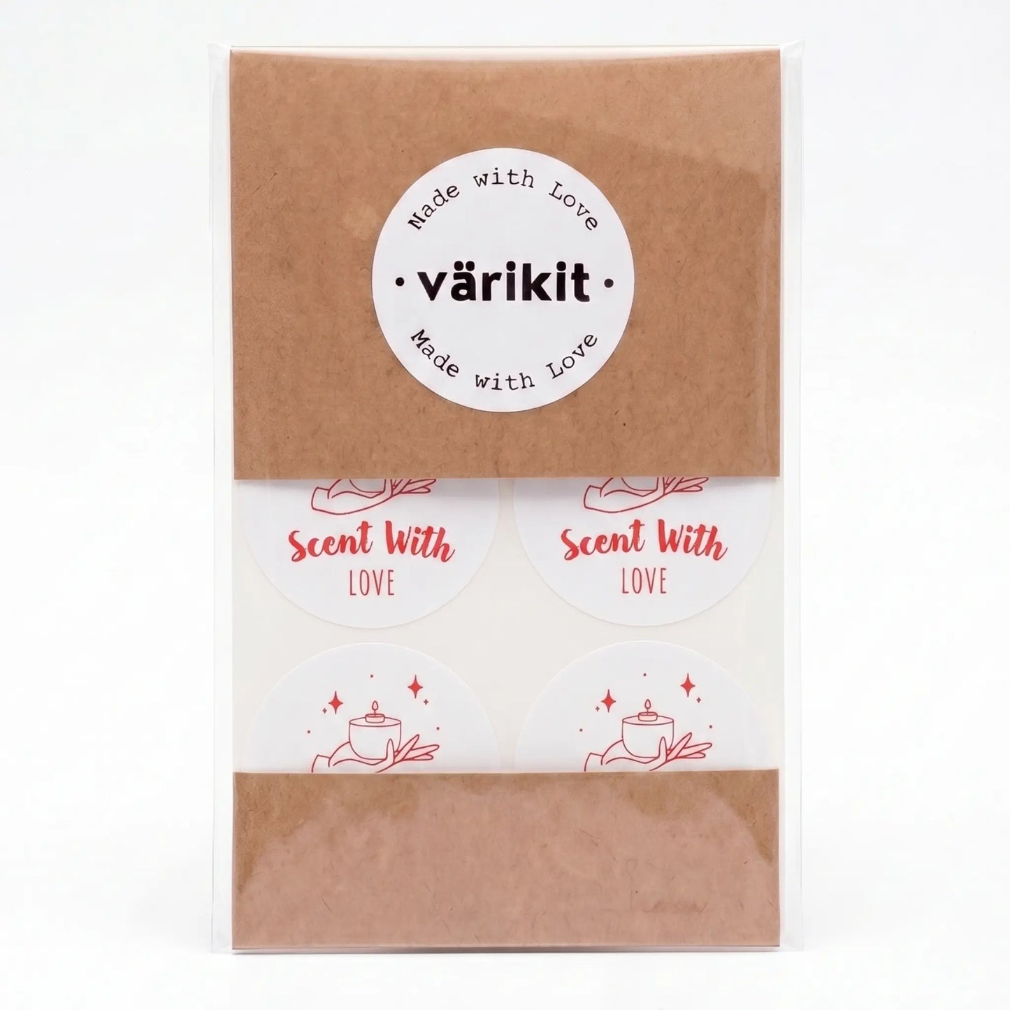 Small business scent with love sticker featuring celestial style design