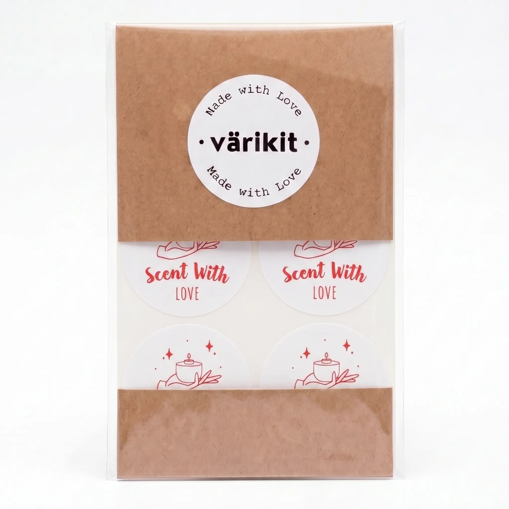 Small business scent with love sticker featuring celestial style design