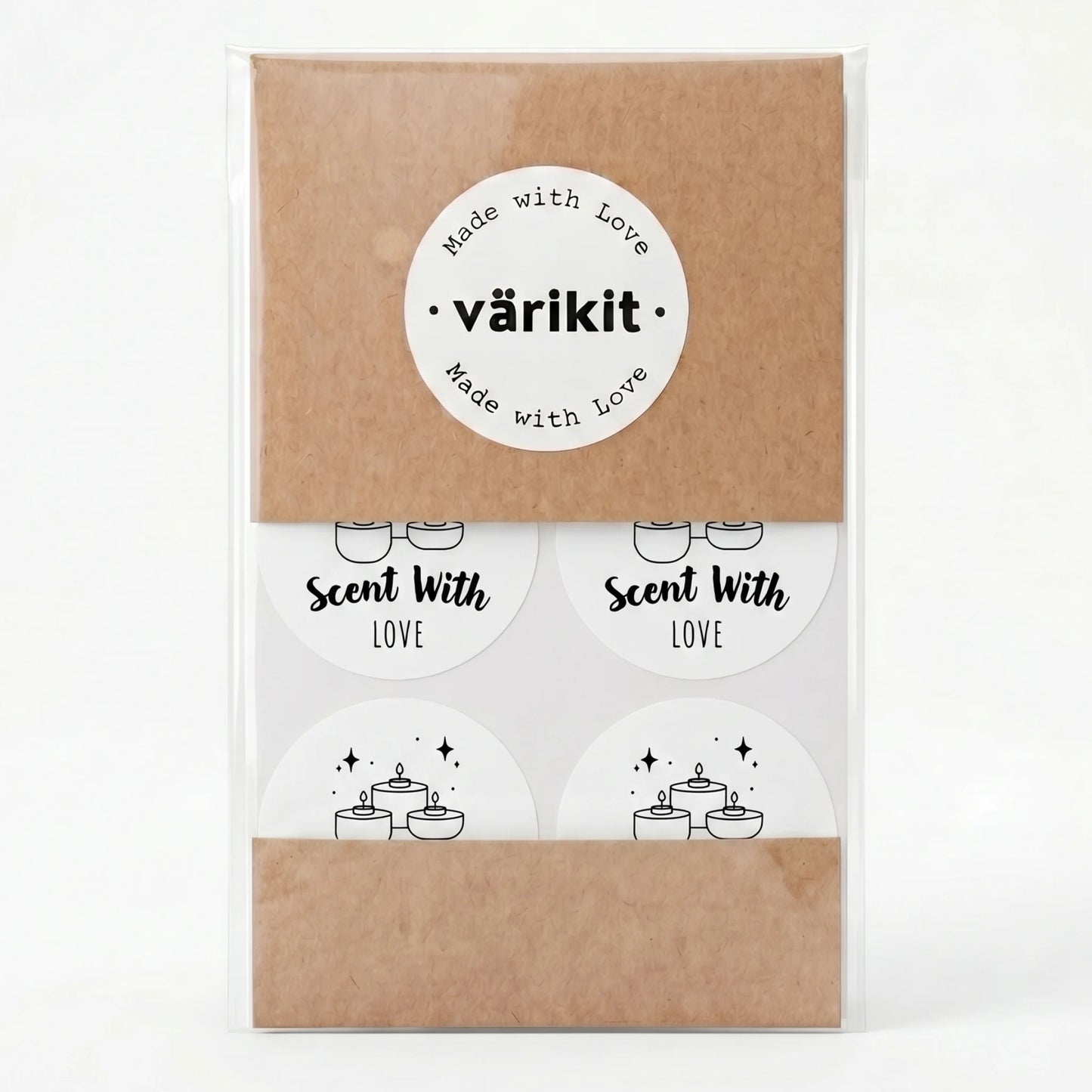 Mystical Celestial Scent With Love Stickers for Small Business, Cozy Tealight Candles, 2-Inch Round, 60 Labels | Varikit