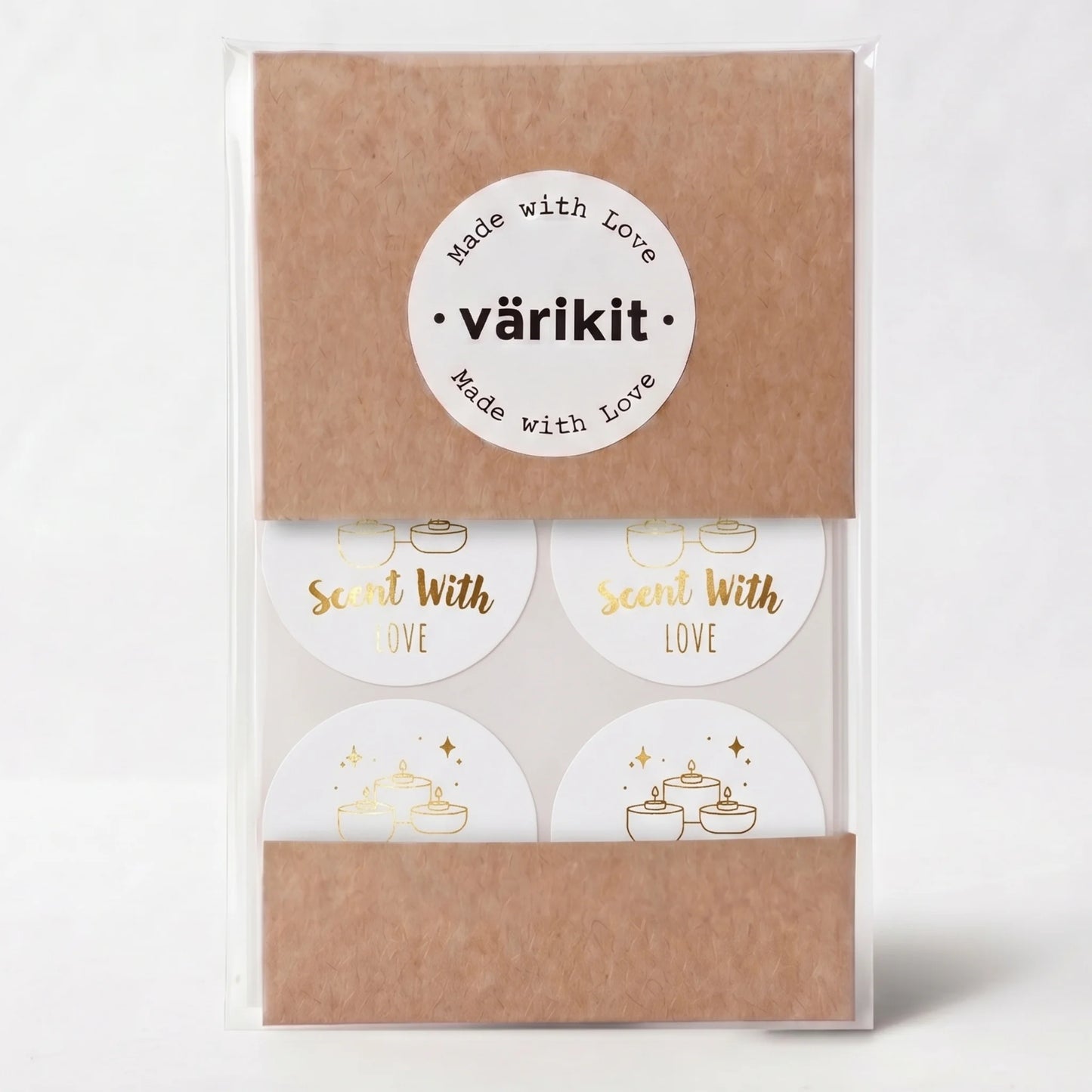 Mystical Celestial Scent With Love Stickers for Small Business, Cozy Tealight Candles, 2-Inch Round, 60 Labels | Varikit
