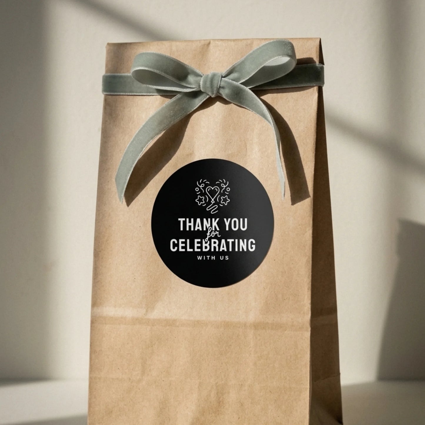Playful Thank You Stickers for Small Business, Heart Balloon Confetti, 2-Inch Round, 60 Labels | Varikit