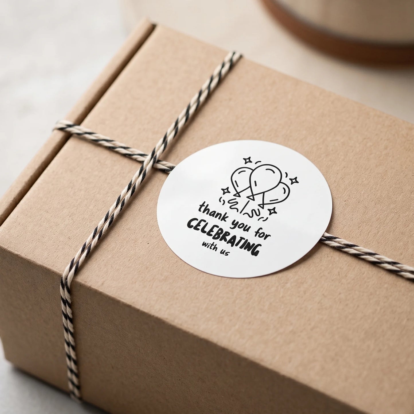 Playful Thank You Stickers for Small Business, Festive Balloons, 2-Inch Round, 60 Labels | Varikit